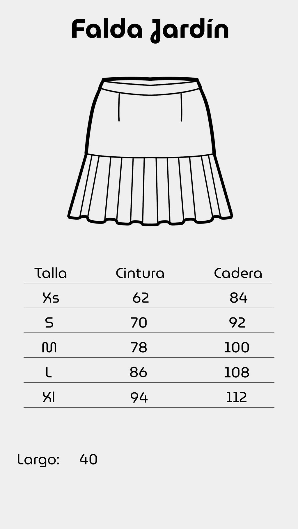 Falda Jardín